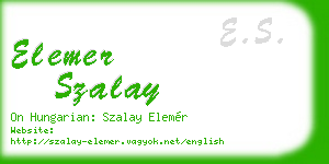 elemer szalay business card